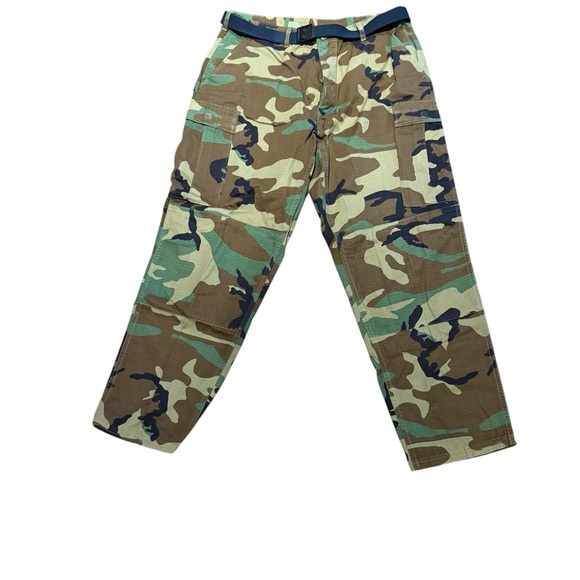 Genuine Military Double Knee Camouflage Cargo Pants Large Long - Picture 1 of 8